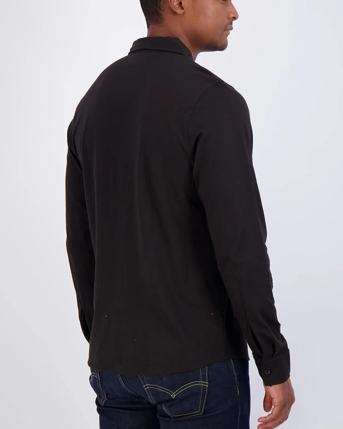 Real Essentials 3-Pack: Men's Classic Style Casual Long Sleeve Button Down Collared Shirt (Available in Big & Tall)