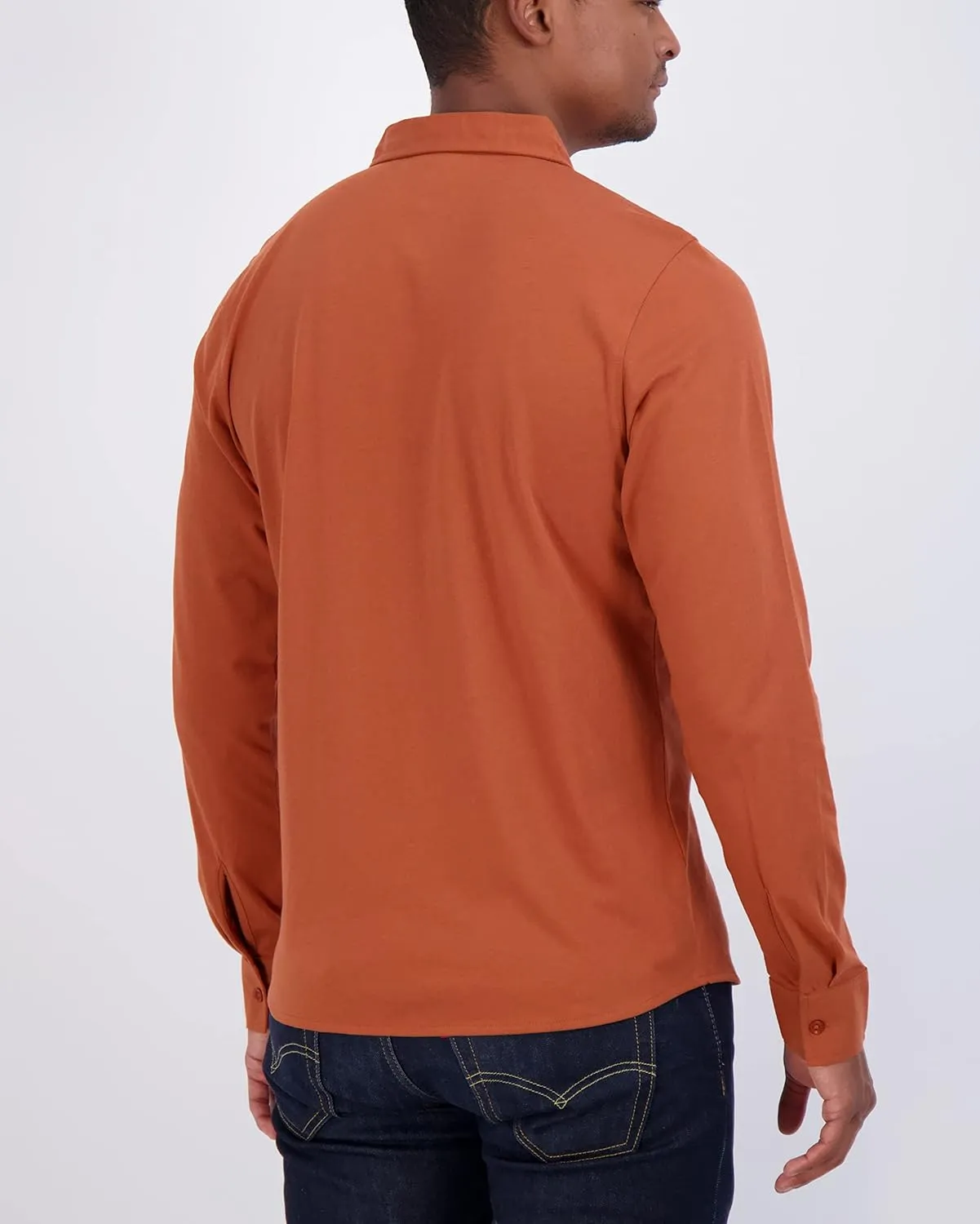 Real Essentials 3-Pack: Men's Classic Style Casual Long Sleeve Button Down Collared Shirt (Available in Big & Tall)