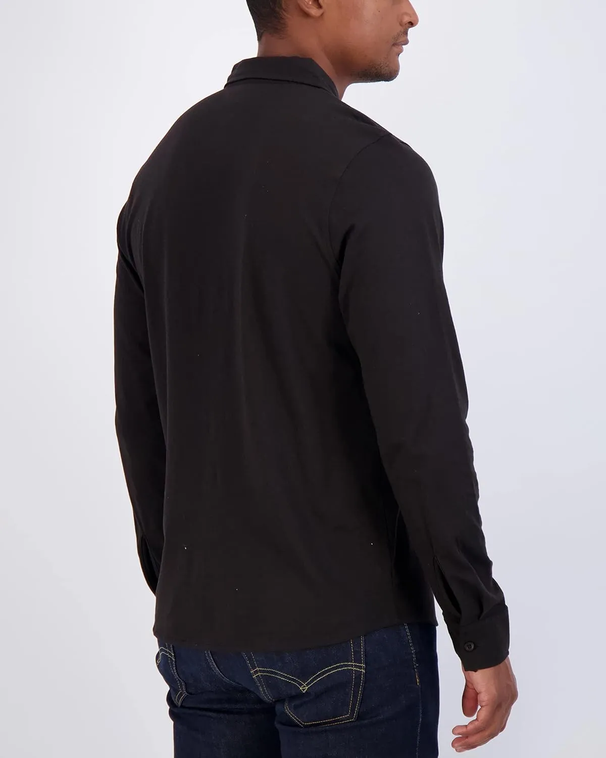 Real Essentials 3-Pack: Men's Classic Style Casual Long Sleeve Button Down Collared Shirt (Available in Big & Tall)