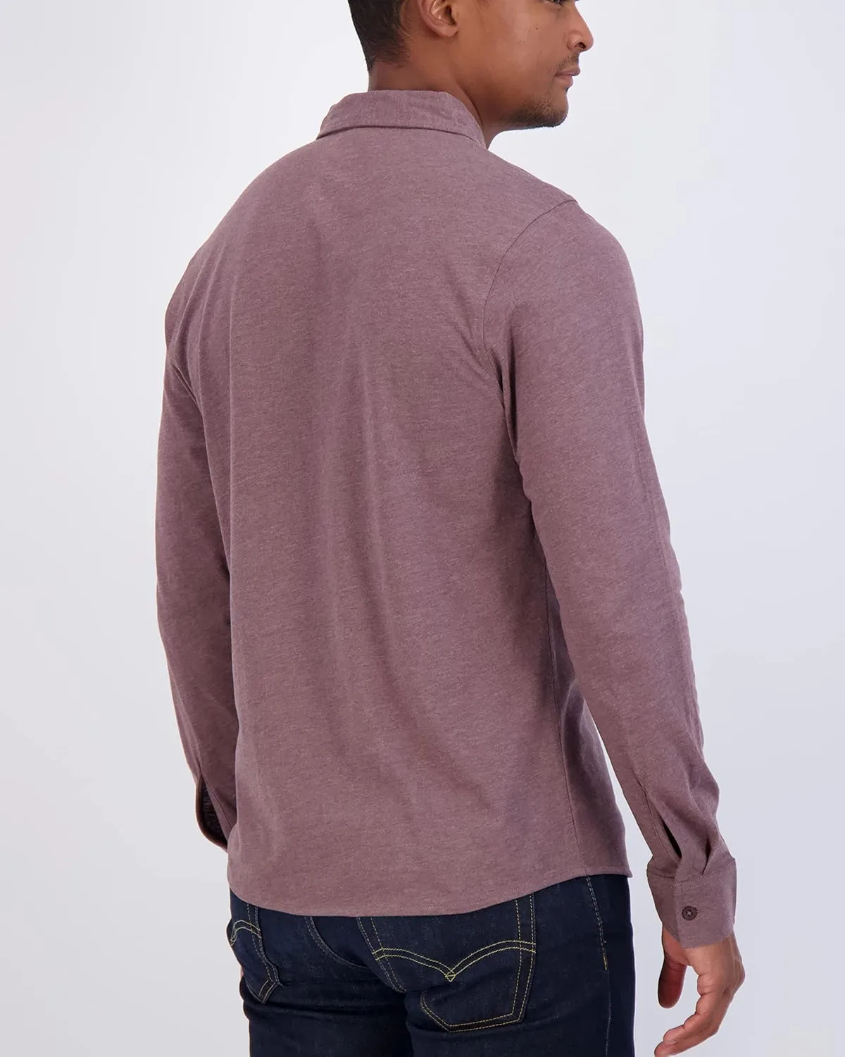 Real Essentials 3-Pack: Men's Classic Style Casual Long Sleeve Button Down Collared Shirt (Available in Big & Tall)