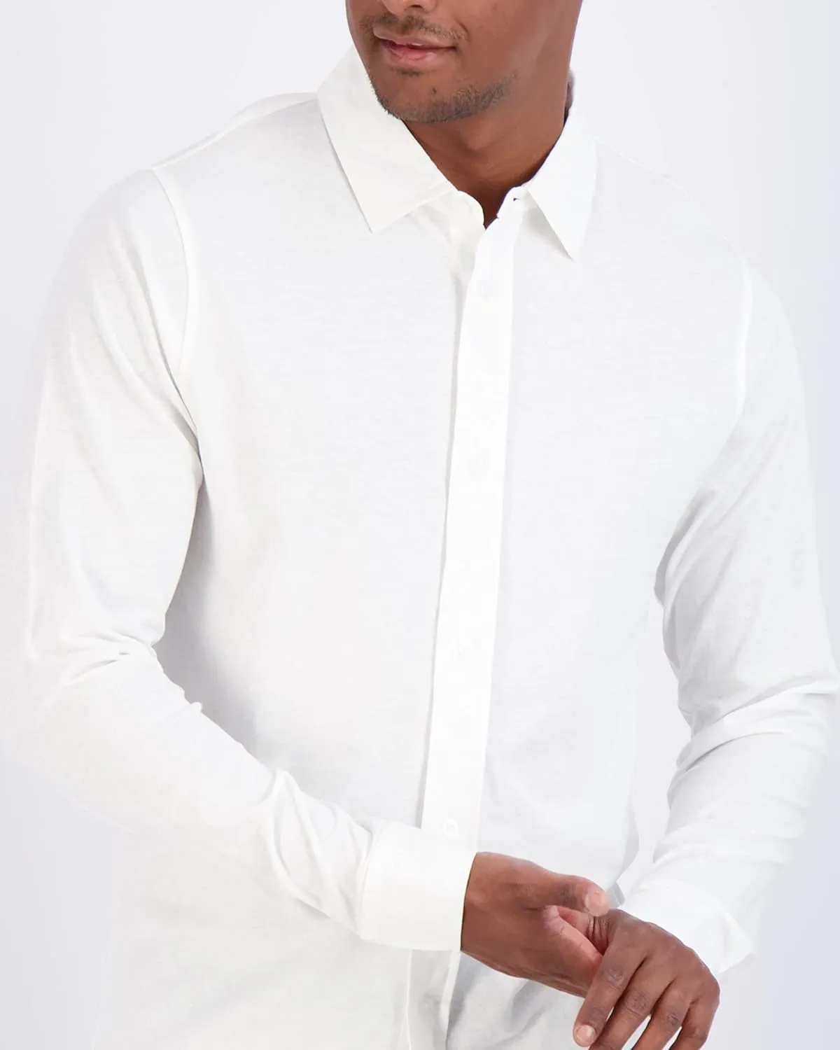 Real Essentials 3-Pack: Men's Classic Style Casual Long Sleeve Button Down Collared Shirt (Available in Big & Tall)