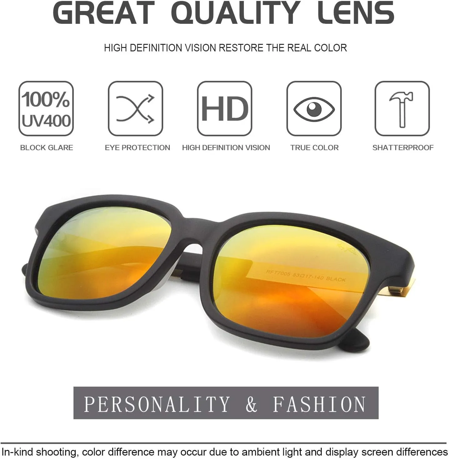 RICH MODE Trendy stylish sunglasses for men women UV protective polarized shied lens