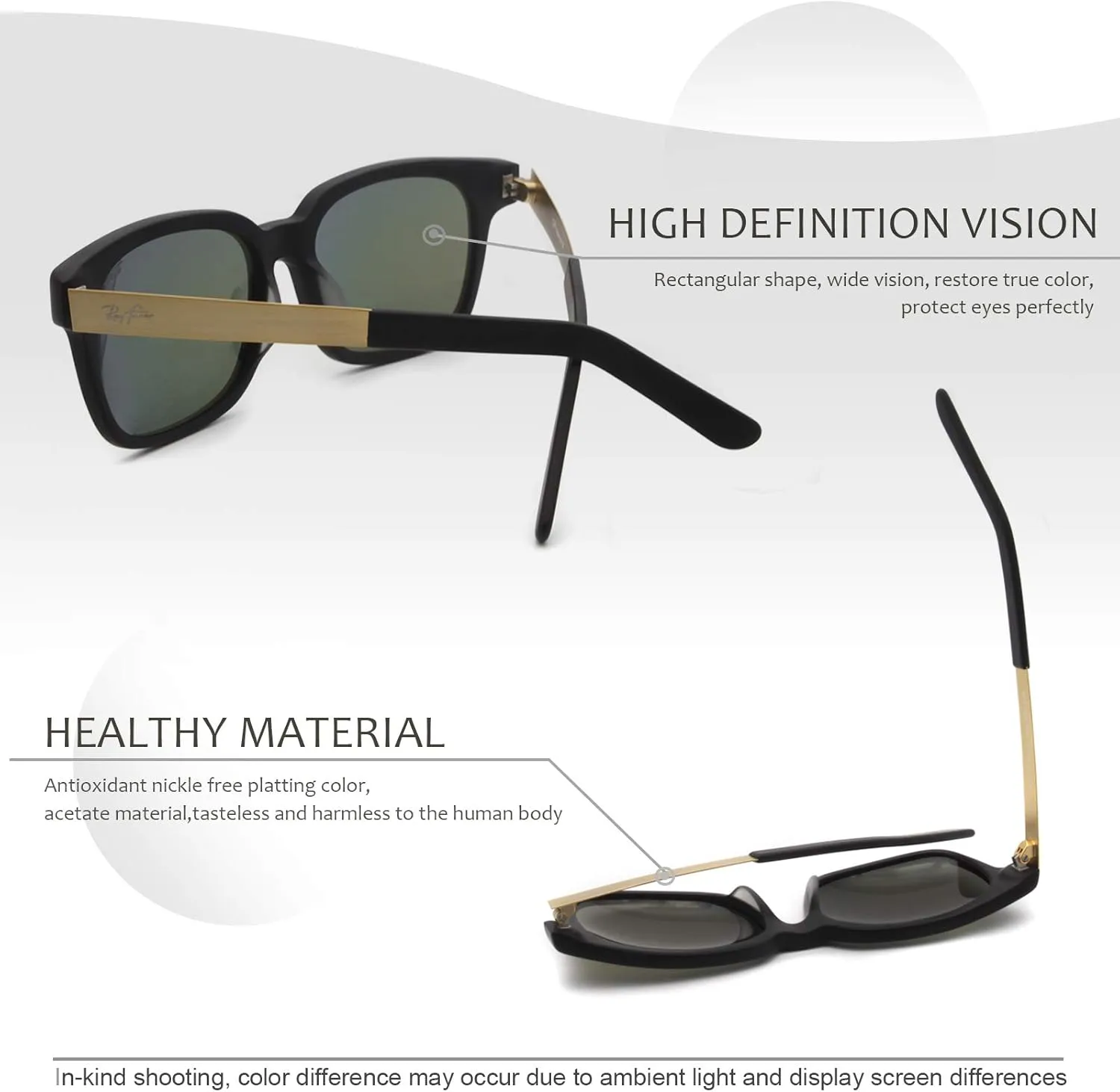 RICH MODE Trendy stylish sunglasses for men women UV protective polarized shied lens