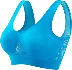 Sports Bras for Women High Support Breathable Full Coverage Push up Bra Soft Comfort Underwear Wireless Mesh Bra