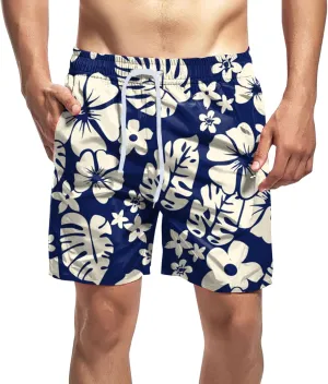 Swimming Shorts for Men Beach Short Casual Loose Fashion Loose Tether Pocket Board Summer Soft with Mesh