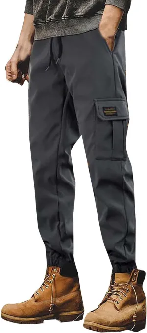 Tactical Jogger Pants for Men Multi Pockets Outdoor Cargo Track Pants Loose Fit Casual Workout Gym Hiking Sweatpants