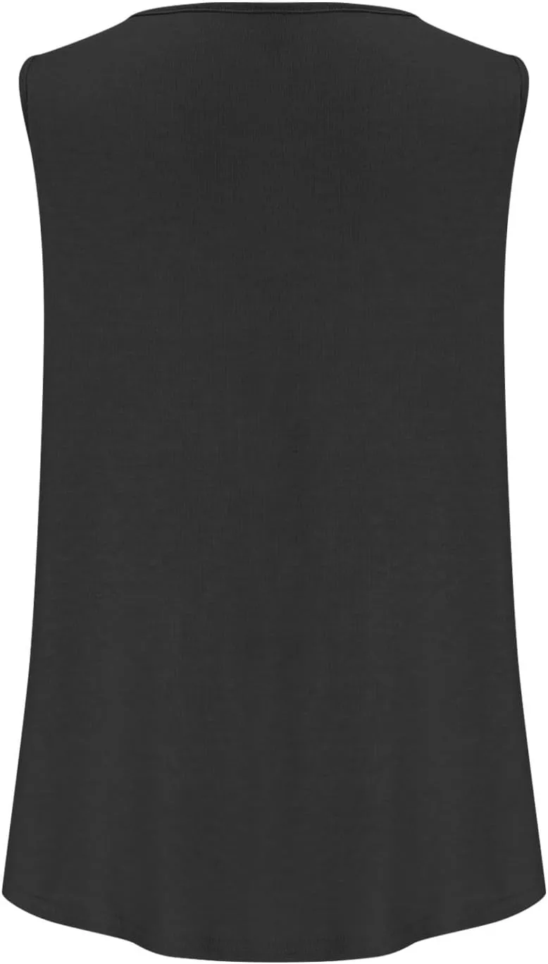Tank Top for Women Trendy Square Neck Sleeveless Casual Tops Soft Loose Fit Workout Basic Summer Clothes 2025