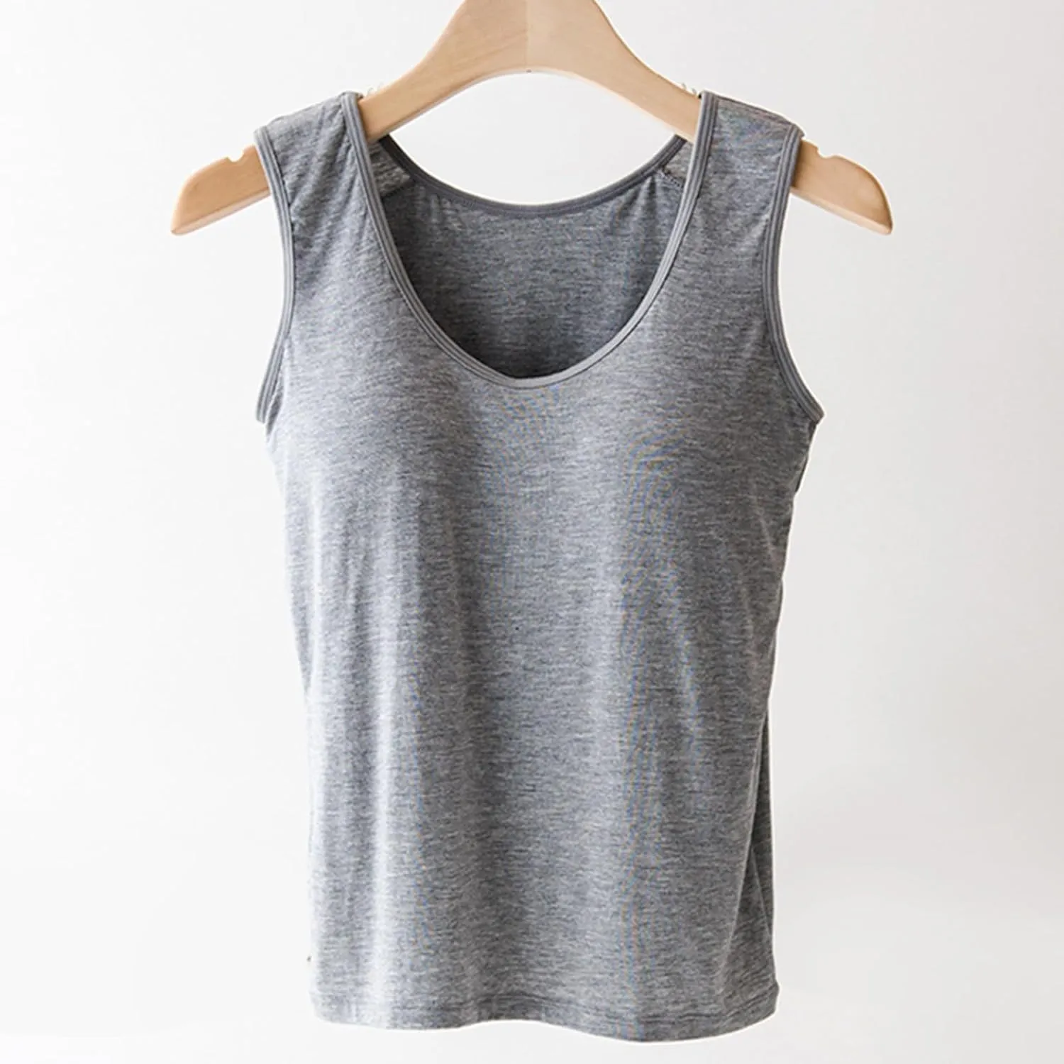 Tanktops with Built in Bras for Women Quick Dry Workout Sleeveless Yoga Camisole Basic Layer Padded Bra Tank Tops