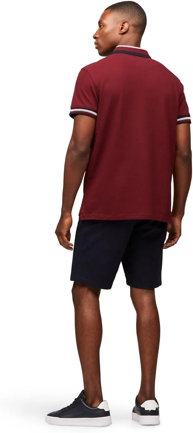 Tommy Hilfiger Men's Short Sleeve Casual Polo Shirts in Regular Fit with Stretch and Collar Designs