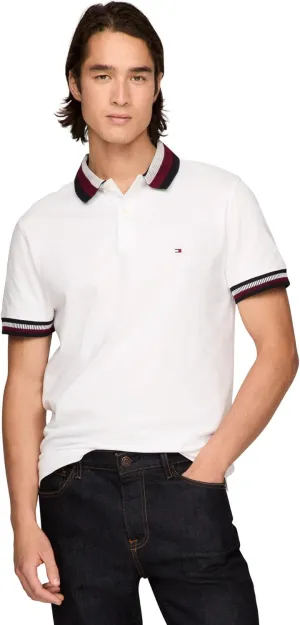 Tommy Hilfiger Men's Short Sleeve Casual Polo Shirts in Regular Fit with Stretch and Collar Designs