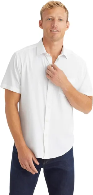 UNTUCKit Gironde - Untucked Performance Shirt for Men, Short Sleeve, Wrinkle-Free, Slim Fit