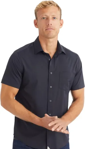 UNTUCKit Gironde - Untucked Performance Shirt for Men, Short Sleeve, Wrinkle-Free, Slim Fit