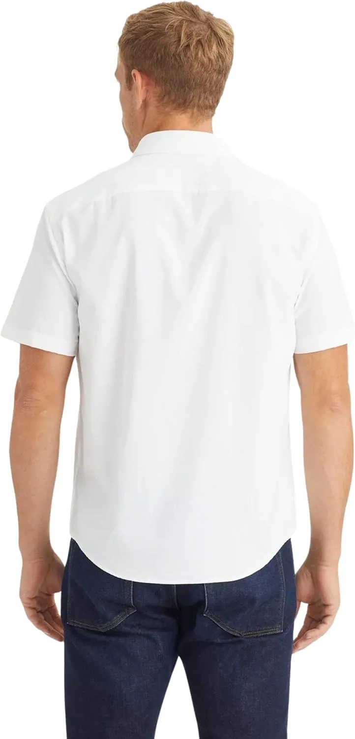 UNTUCKit Gironde - Untucked Performance Shirt for Men, Short Sleeve, Wrinkle-Free, Slim Fit
