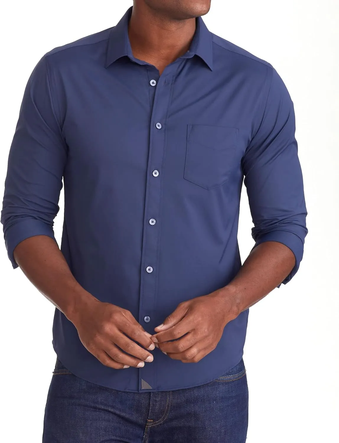 UNTUCKit Gironde - Untucked Shirt for Men, Short Sleeve, Wrinkle-Free