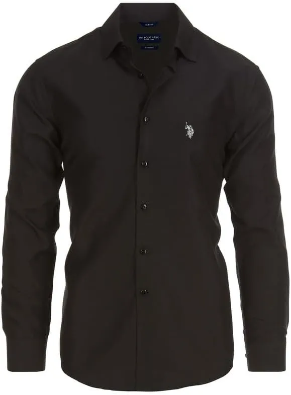 U.S. Polo Assn. Slim Fit Long Sleeve Button Down Dress Shirts for Men Wrinkle Free Long Sleeve Shirt Mens Formal Stretch