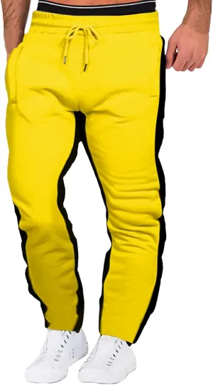 Vickyleb Joggers for Men Fashion,Men's Slim Fit Fleece Pants Winter Big and Tall Baggy Jogger Sweatpants