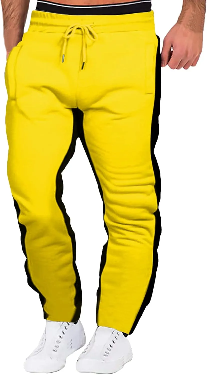 Vickyleb Joggers for Men Fashion,Men's Slim Fit Fleece Pants Winter Big and Tall Baggy Jogger Sweatpants
