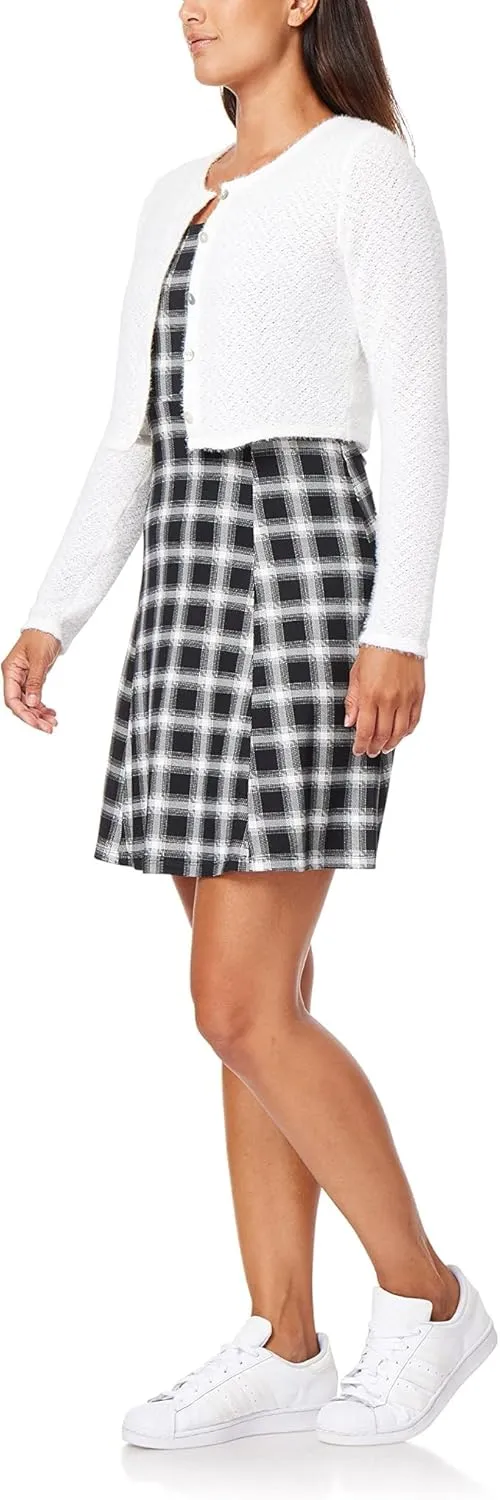 WallFlower Women's 2-Piece Sweater and Dress Set, Elegant Teacher Looks