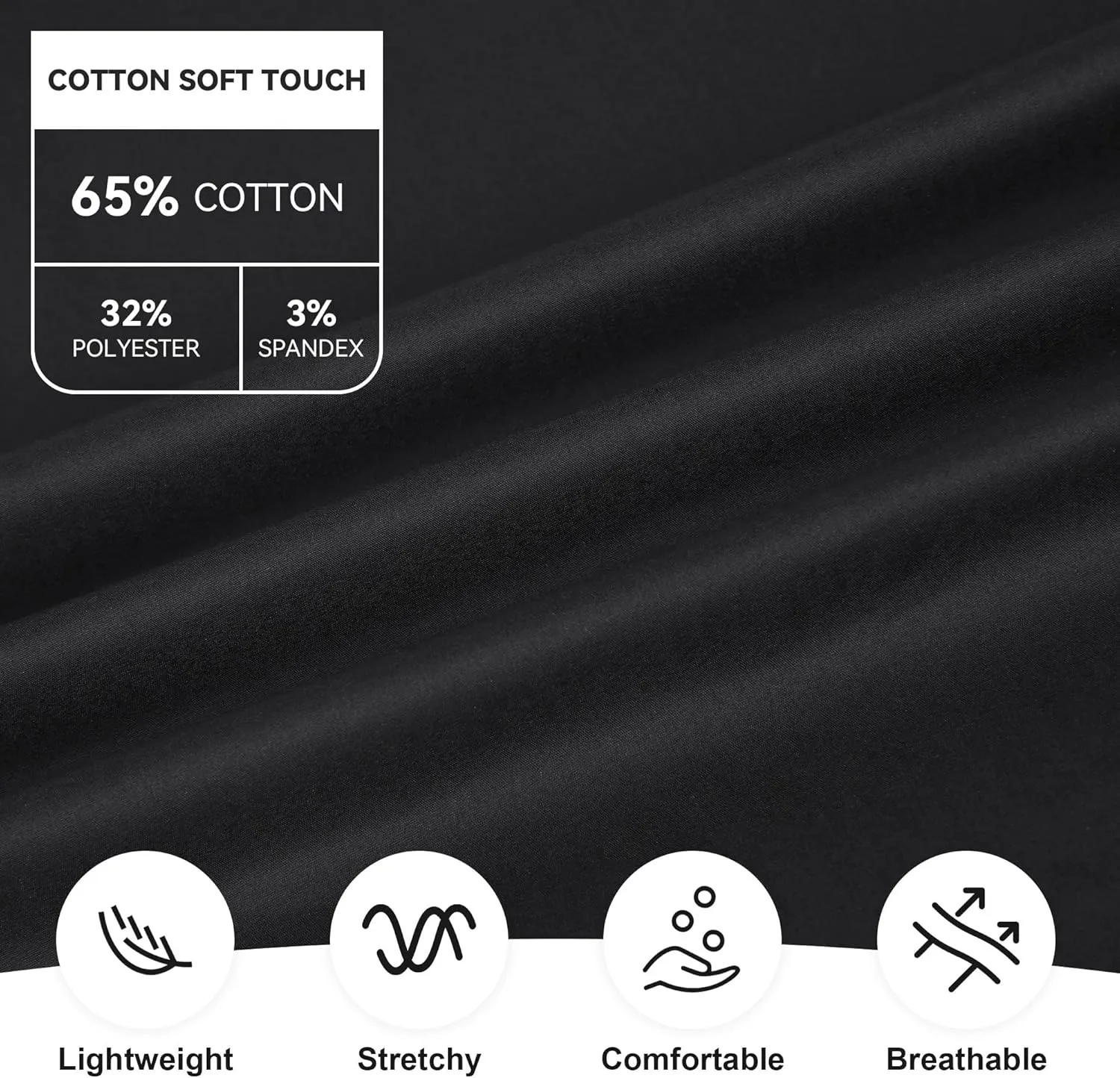 WARHORSEE Mens Dress Shirts Long Sleeve Performance 4-Way Stretch Wrinkle Free Casual Button Down Shirt