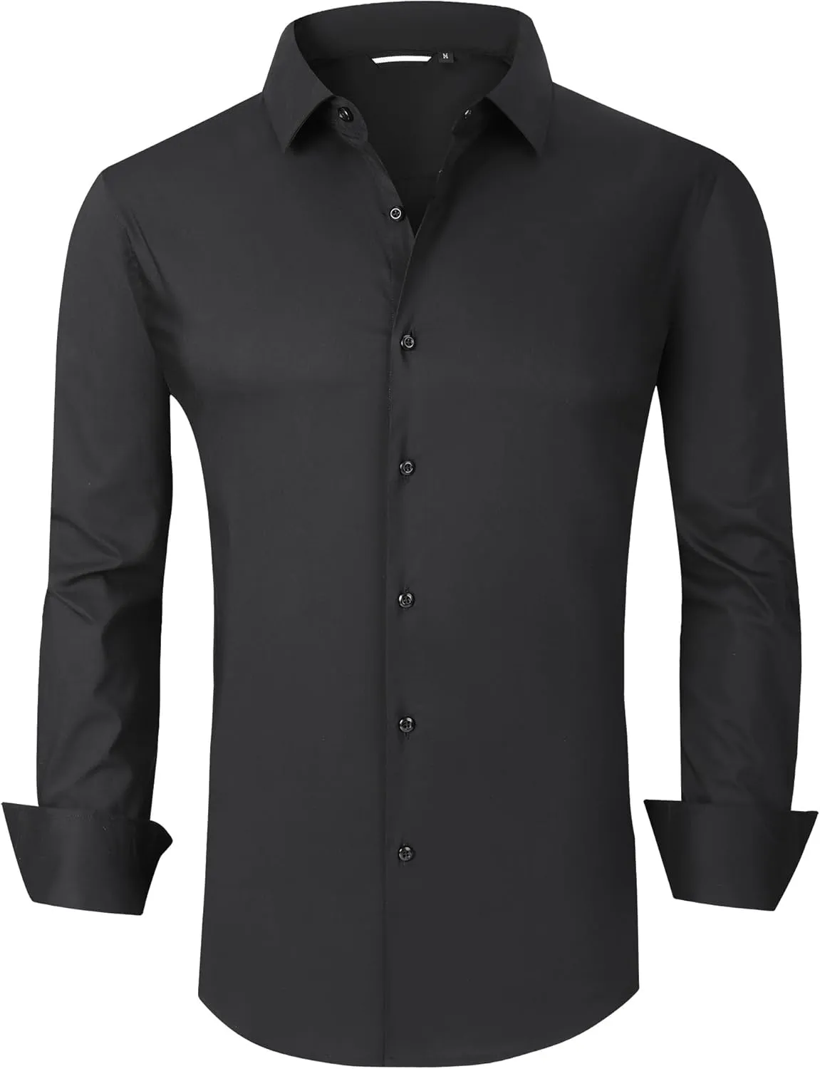 WARHORSEE Mens Dress Shirts Long Sleeve Performance 4-Way Stretch Wrinkle Free Casual Button Down Shirt