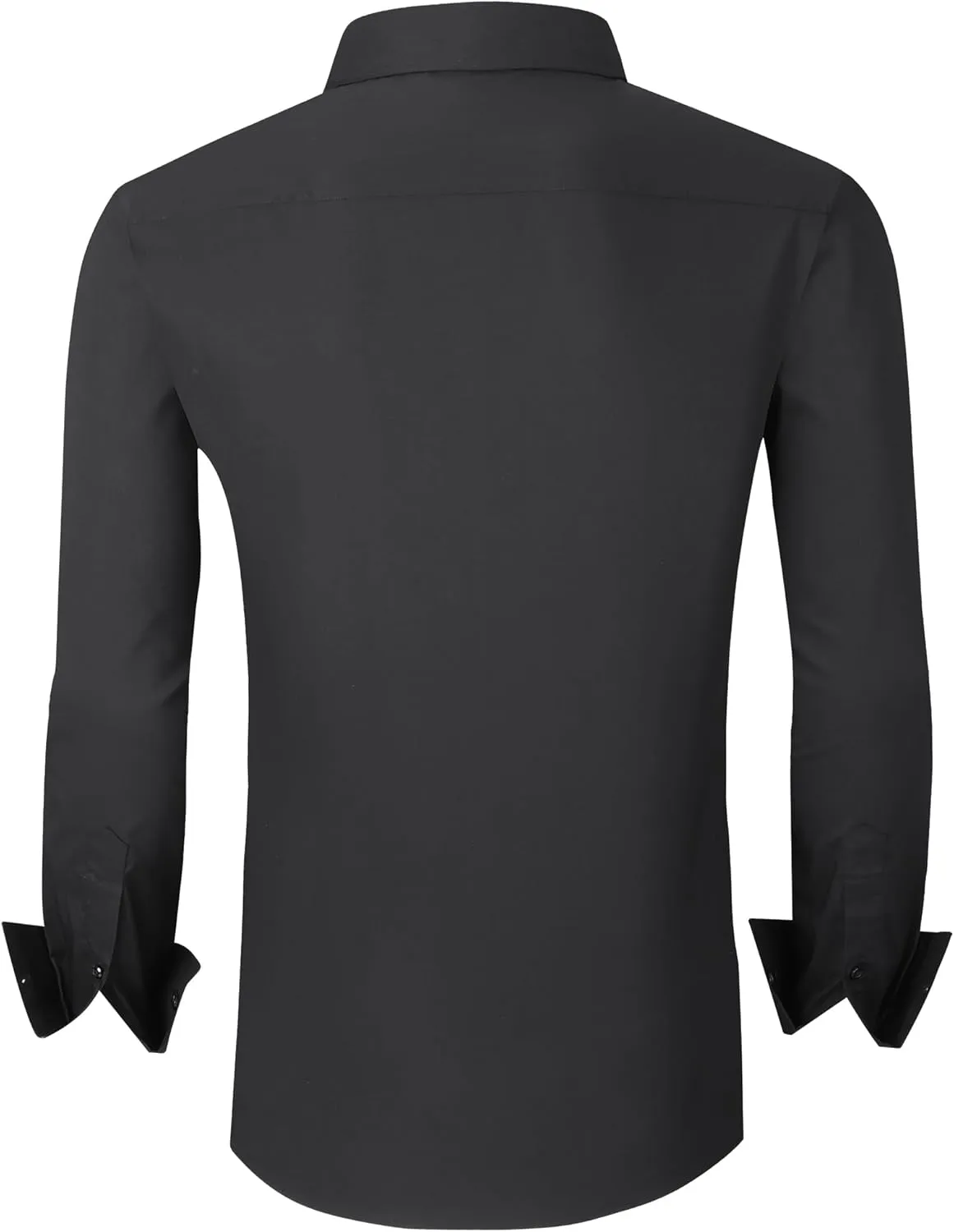 WARHORSEE Mens Dress Shirts Long Sleeve Performance 4-Way Stretch Wrinkle Free Casual Button Down Shirt