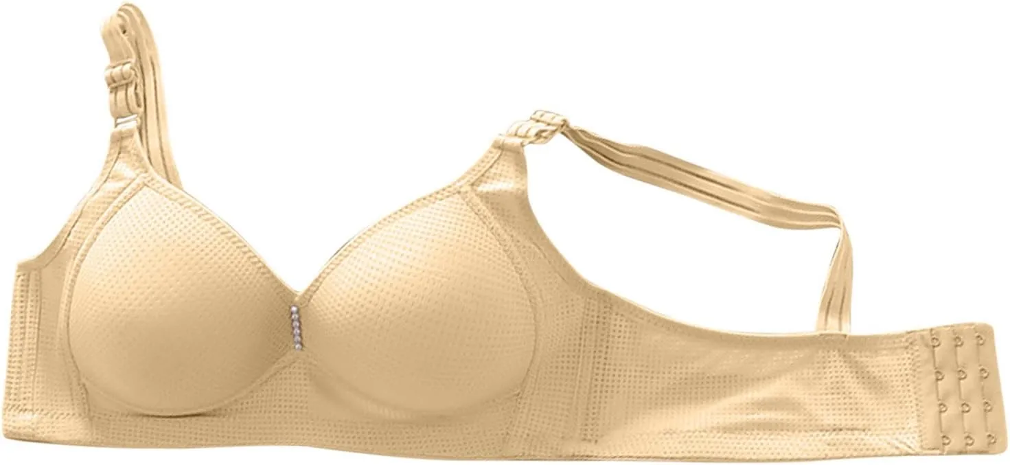 Wireless Bras for Older Women Push Up Plus Size Sleep Bralettes Breathable No Wire Full Coverage Everyday Underwear