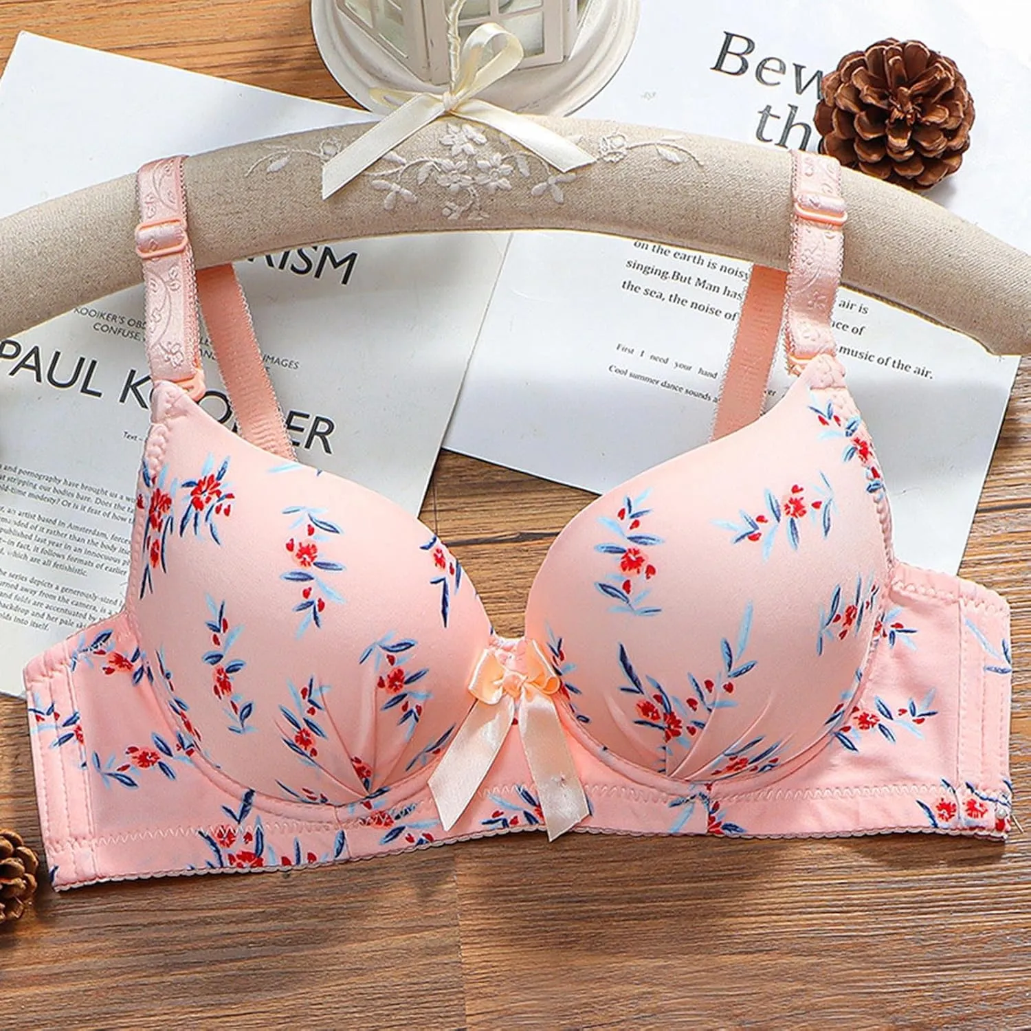 Women High Support Breathable Bralettes No Underwire Push Up Seamless Bras Wirefree Full Coverage Bralette