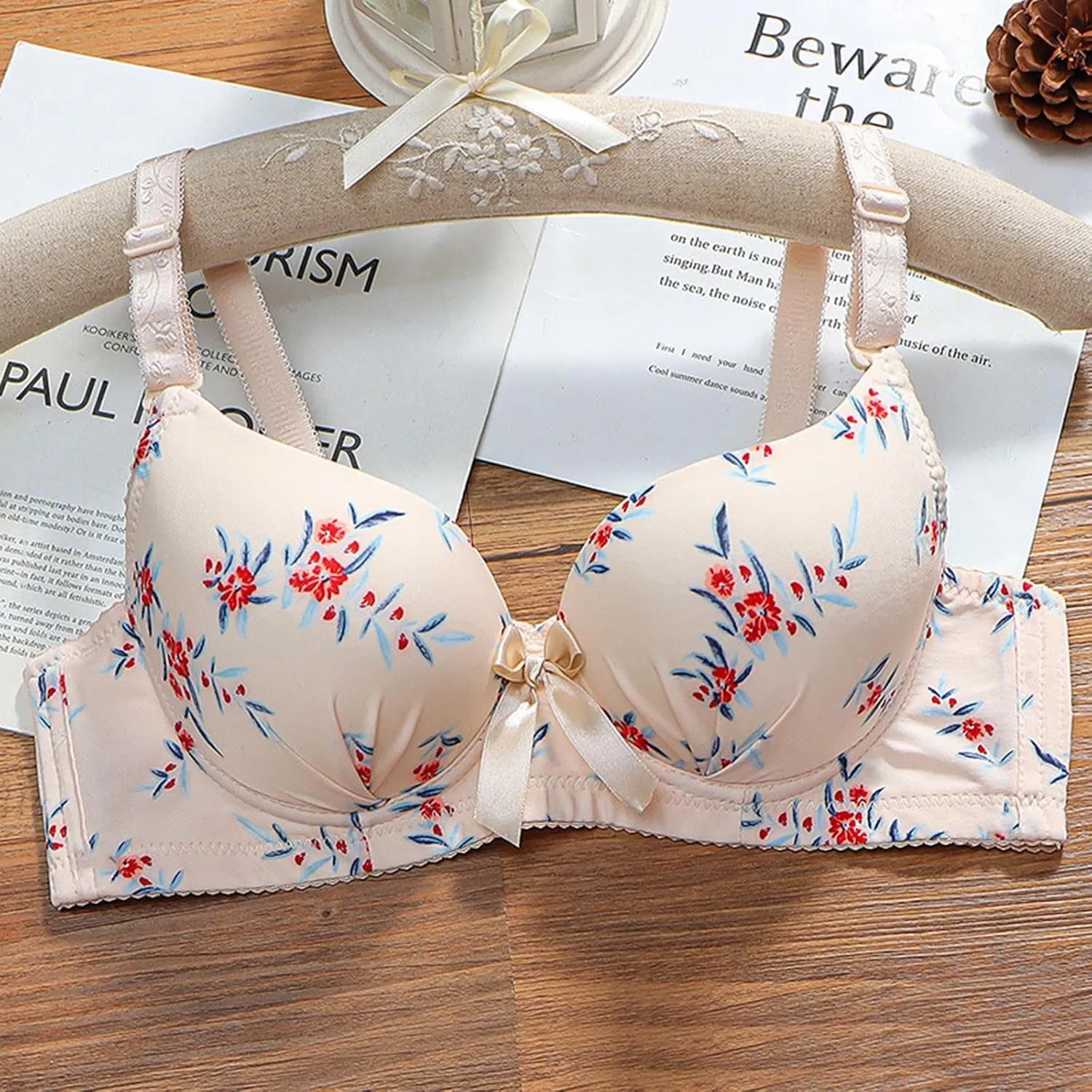 Women High Support Breathable Bralettes No Underwire Push Up Seamless Bras Wirefree Full Coverage Bralette