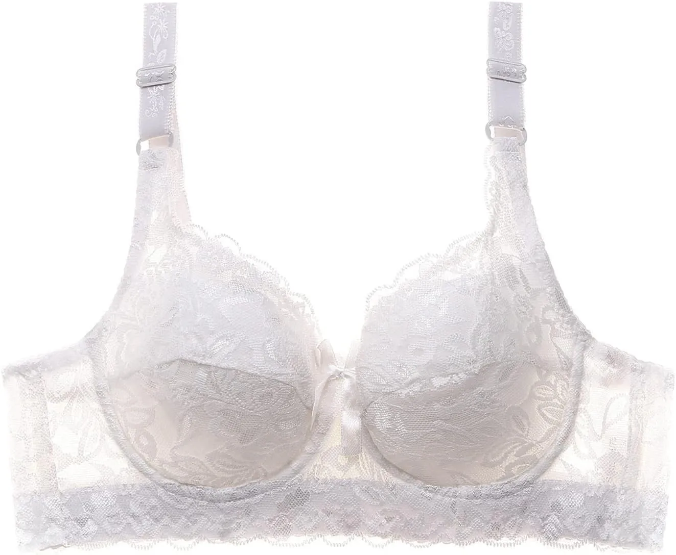 Women Sexy Lace Bras for Women, Full Coverage No Underwire Everyday Bras Comfortable Wireless Padded Bras
