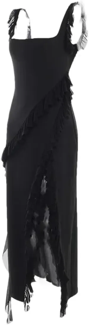Women Summer Sexy Pleated Elegant Long Skirt Backless Red Party Dress