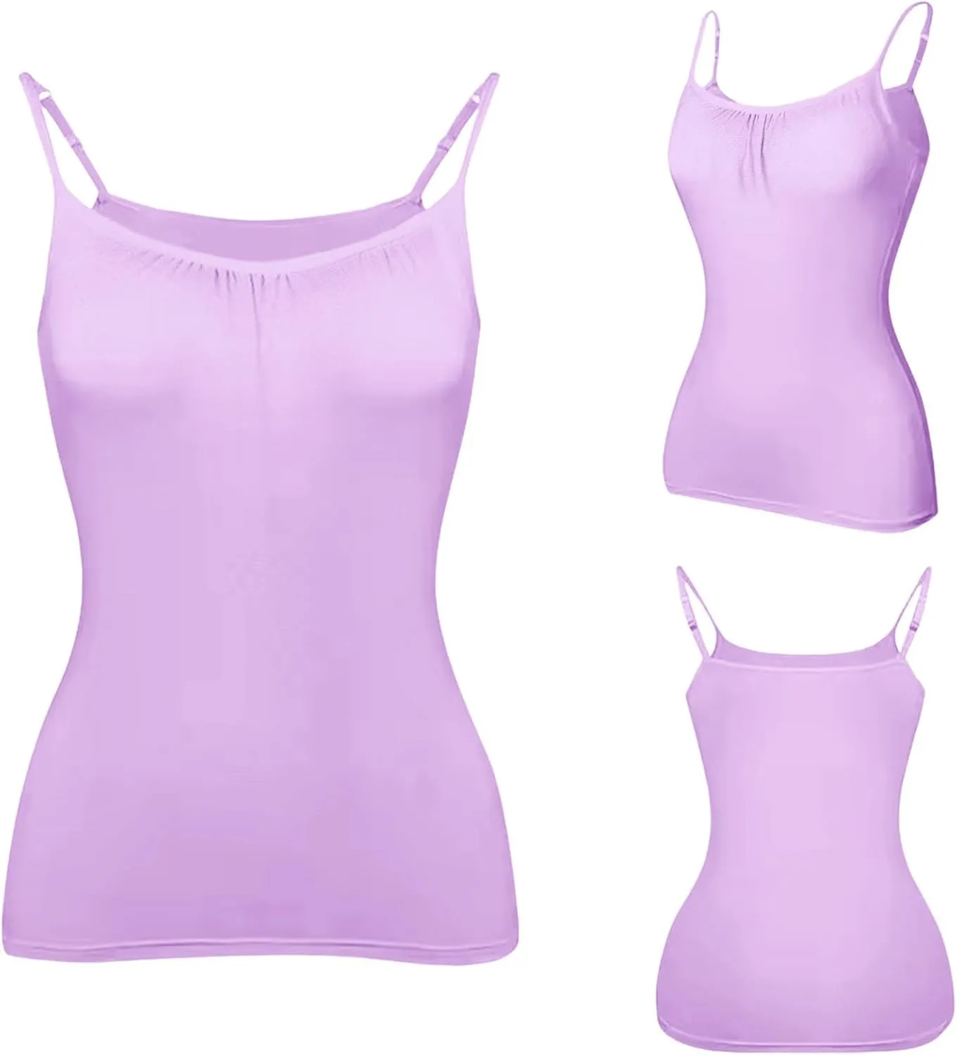 Women Tank Tops Shelf Bra Summer Cotton Yoga Adjustable Spaghetti Strap Camisoles for Workout Outfits Undershirts Cami