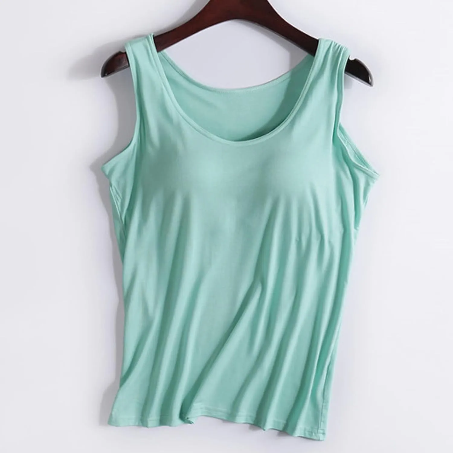 Women Tank Tops with Padded, Sleeveless Yoga Vest Soft Workout Racerback Tank-Top Built-in Bra Vests Sports Shirt