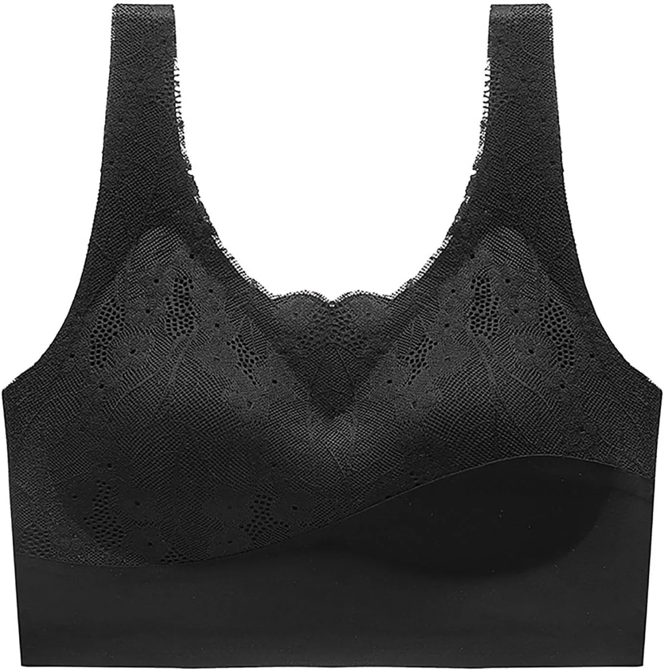 Womens Anti-Sagging Bra lace Seamless Smooth U Ultra Light Bras Push-Up Daily Wear Adjustable Wide Straps Bras 2025