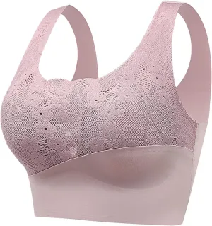 Womens Anti-Sagging Bra lace Seamless Smooth U Ultra Light Bras Push-Up Daily Wear Adjustable Wide Straps Bras 2025