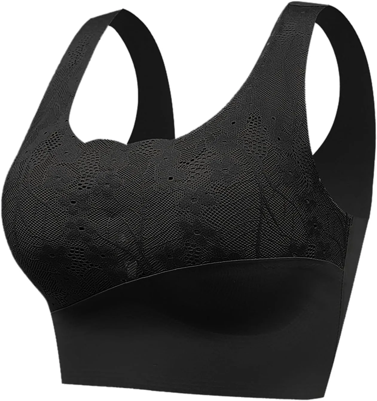 Womens Anti-Sagging Bra lace Seamless Smooth U Ultra Light Bras Push-Up Daily Wear Adjustable Wide Straps Bras 2025