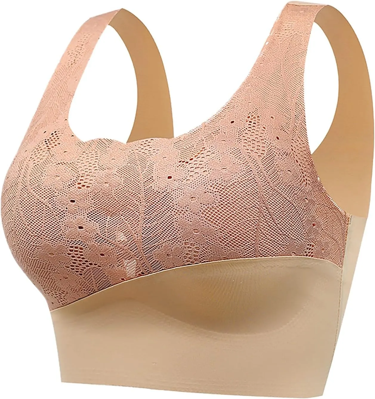 Womens Anti-Sagging Bra lace Seamless Smooth U Ultra Light Bras Push-Up Daily Wear Adjustable Wide Straps Bras 2025