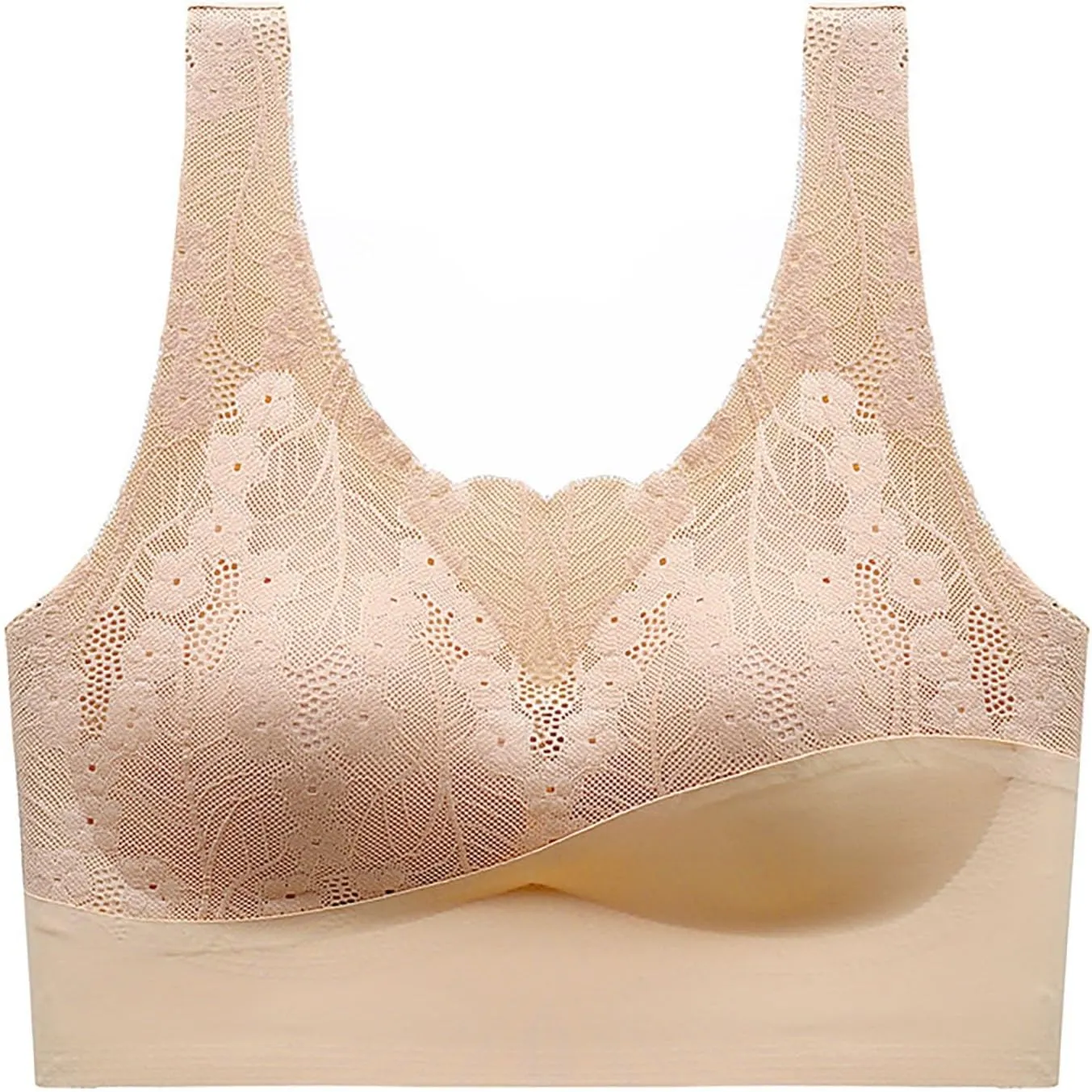 Womens Anti-Sagging Bra lace Seamless Smooth U Ultra Light Bras Push-Up Daily Wear Adjustable Wide Straps Bras 2025