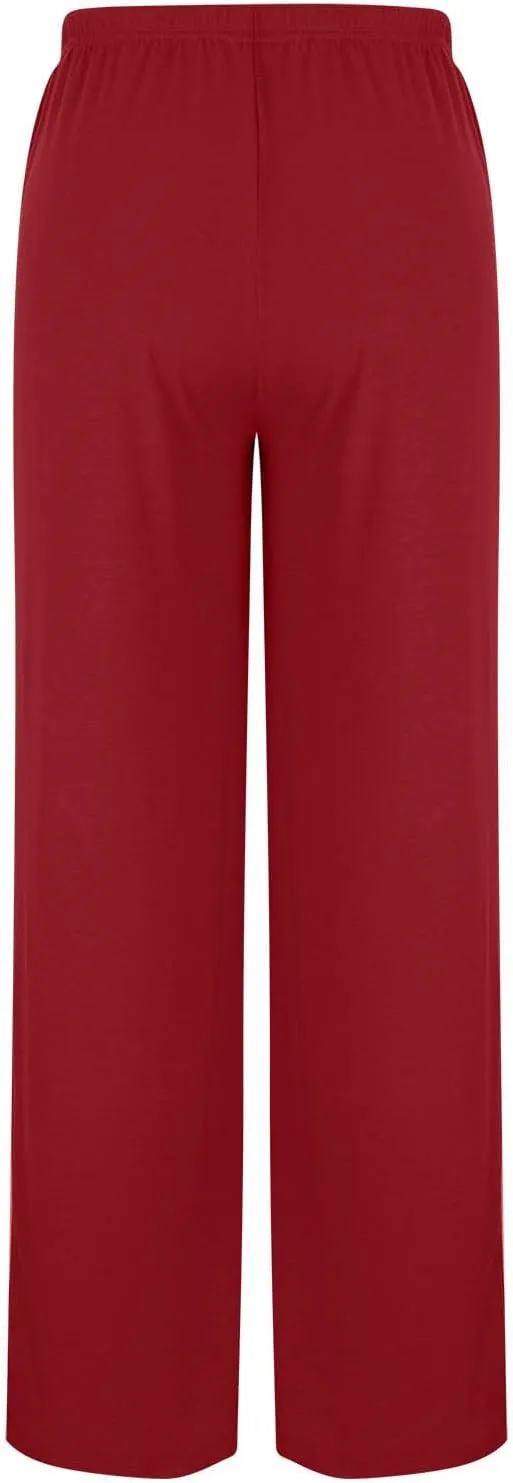 Womens Casual Pants Baggy Straight Leg Trousers Elastic Waist Sweatpants Summer Workout Trouser Yoga Lounge Pants