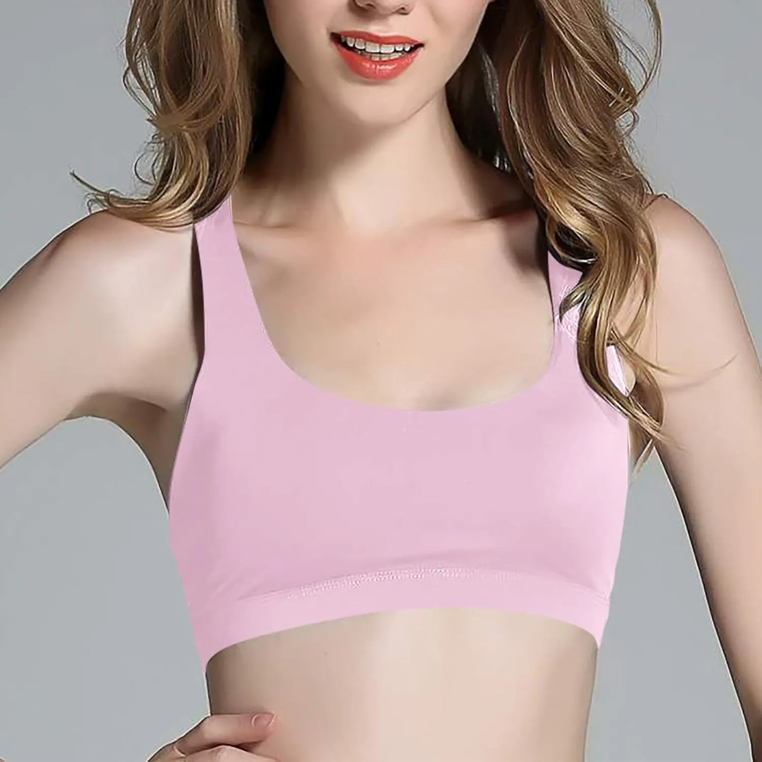 Women's Crisscross Back Sports Bra Strappy Medium Support Gym Yoga Bralettes No Underwire Workout Fitness Tank Tops
