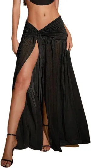 Women's Fashion Trendy Skirt Sexy High Slit Maxi Skirt Elegant