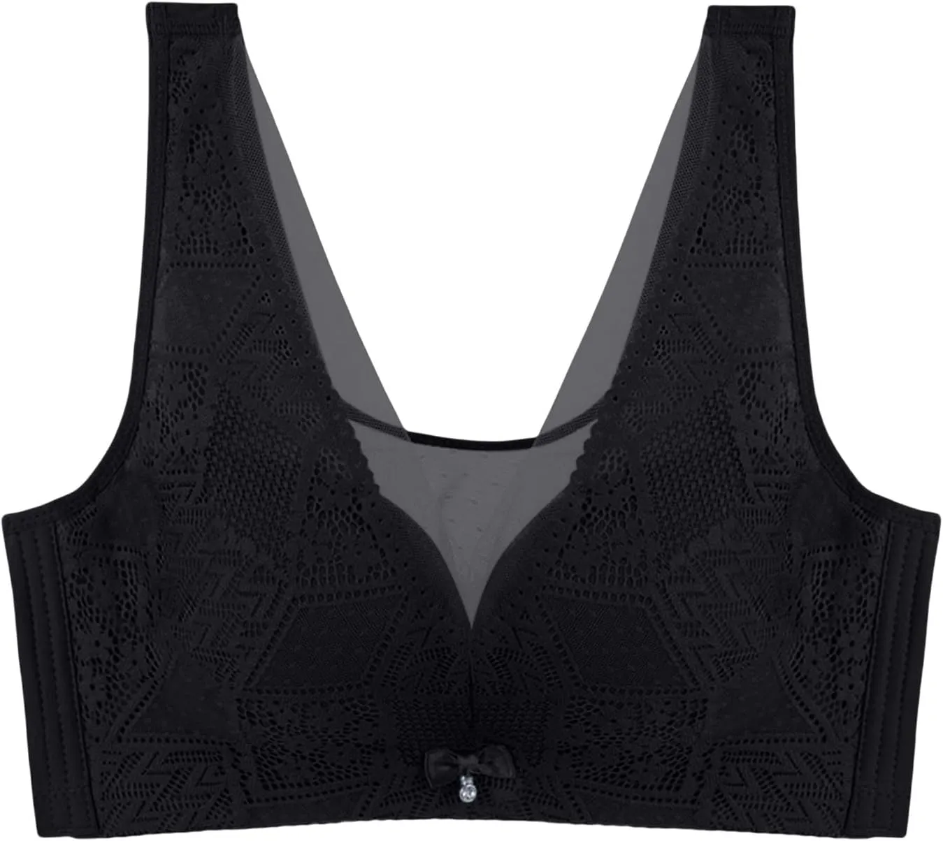 Women's Fashionable Casual Light Sexy Adjustable Lace Cup Less Rim Less Vest Style Thin Cup Bra Women Bra Set and