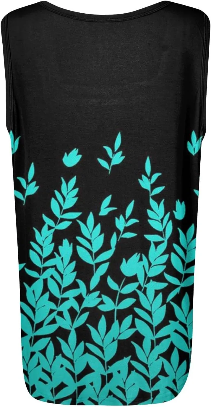 Women's Gradient Sleeveless Summer Top Casual Loose Fit Tank Blouse for Beach Travel and Daily Wear