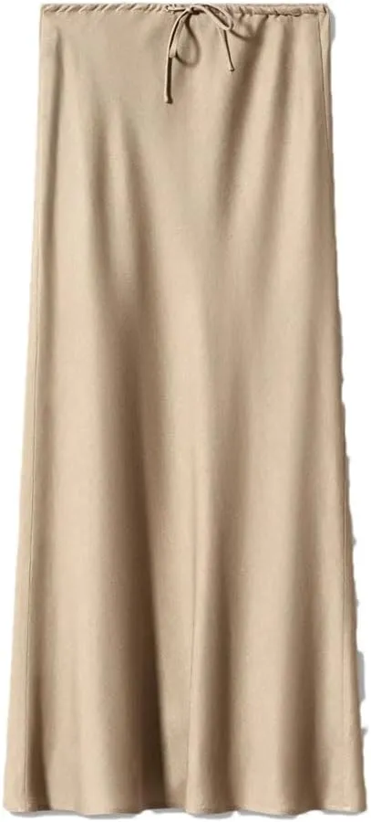 Women's High Waist Elegant Satin Classic Slim Skirt
