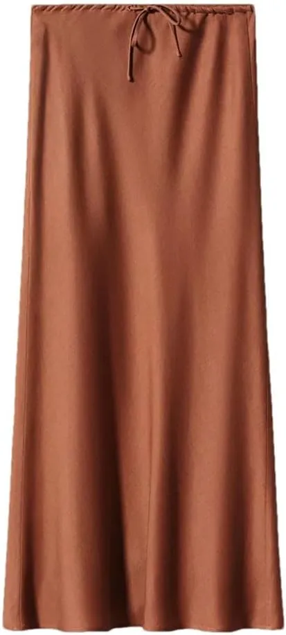 Women's High Waist Elegant Satin Classic Slim Skirt
