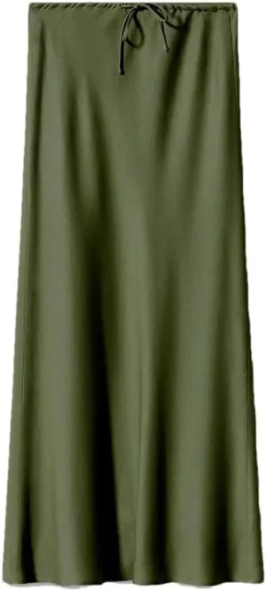 Women's High Waist Elegant Satin Classic Slim Skirt