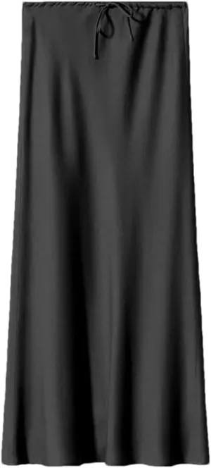 Women's High Waist Elegant Satin Classic Slim Skirt