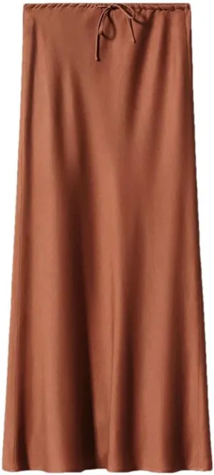 Women's High Waist Elegant Satin Classic Slim Skirt