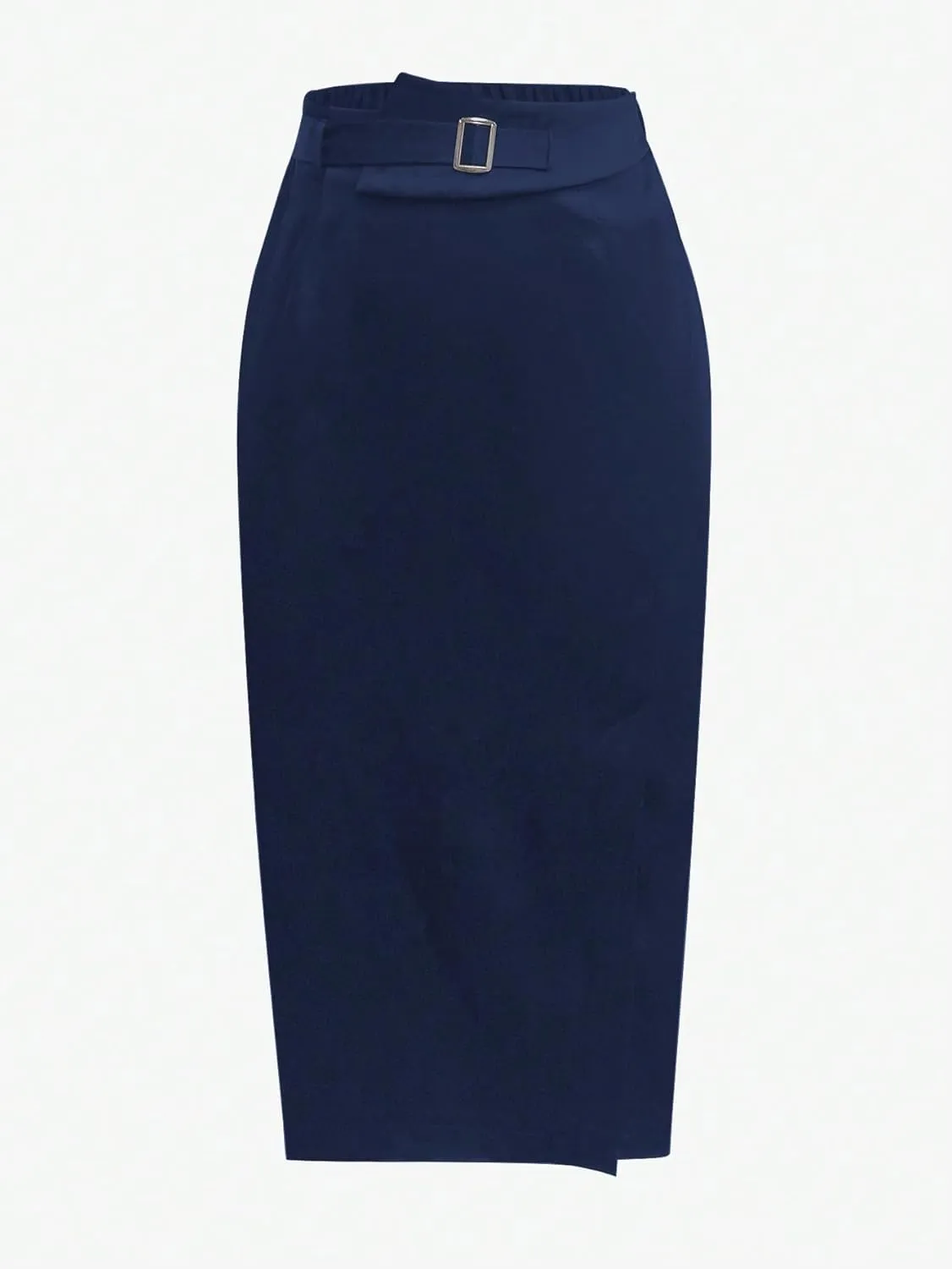 Women's Maxi Skirt Summer Midi Solid Color Belted Elegant Skirt