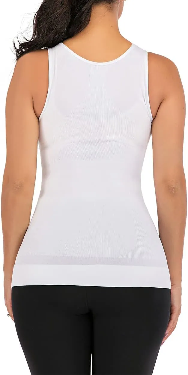 Women's Shapewear Camisoles With Built in Bra Tummy Control Padded Bra Seamless Compression Tank Tops