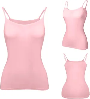 Women's Shaping Cami with Built in Bra, Tummy Control Shapewear Camisole Tops for Woman T-Shirt with Built-in Bra